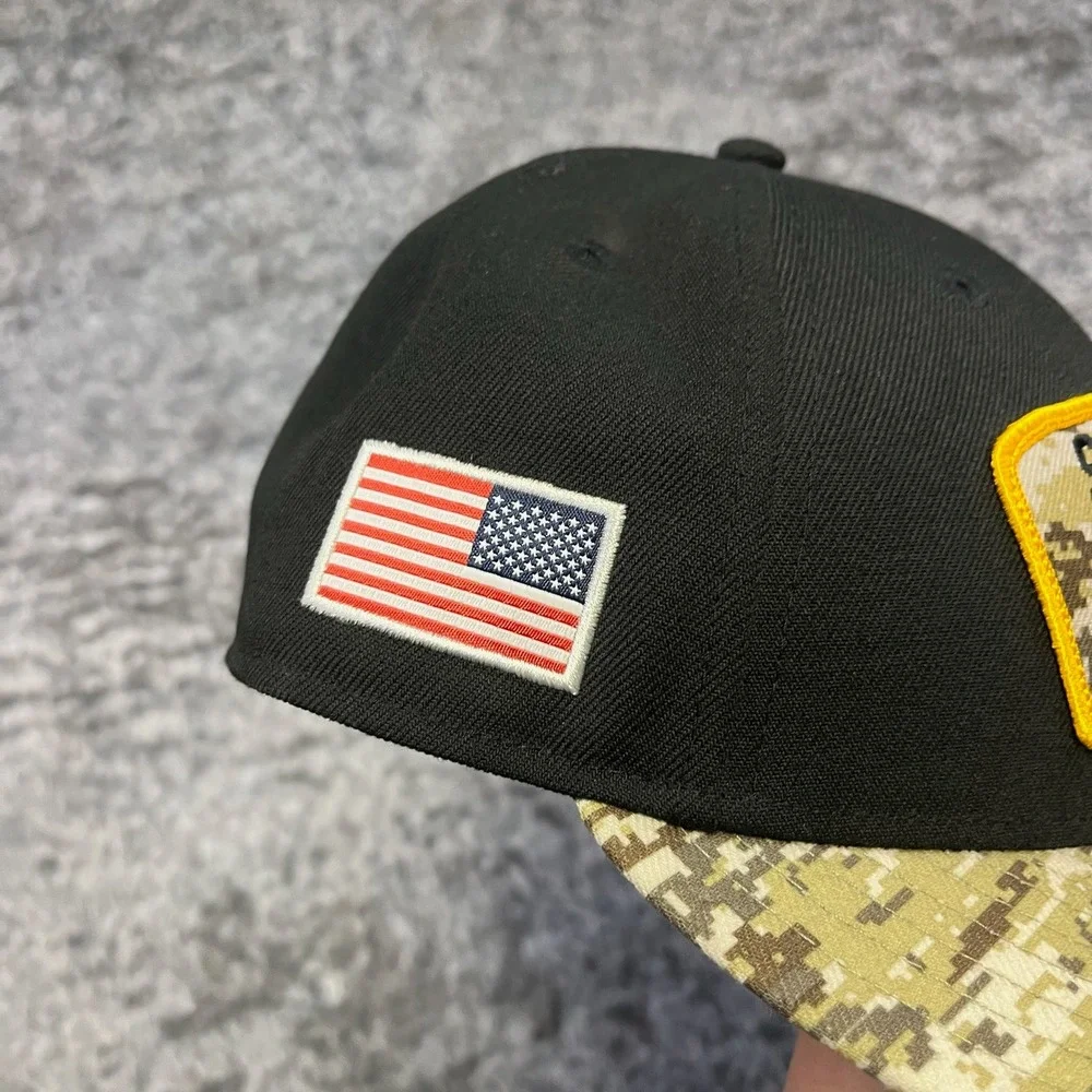 New‎ Era 59Fifty Pittsburgh Steelers Hat Fitted Size 7 3/8 NFL Camo Black